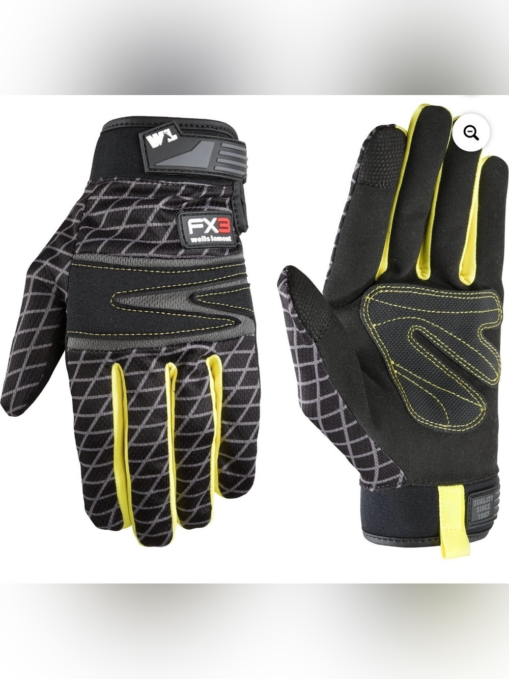 Wells Lamont Men's FX3 Synthetic Leather Palm Work Glove